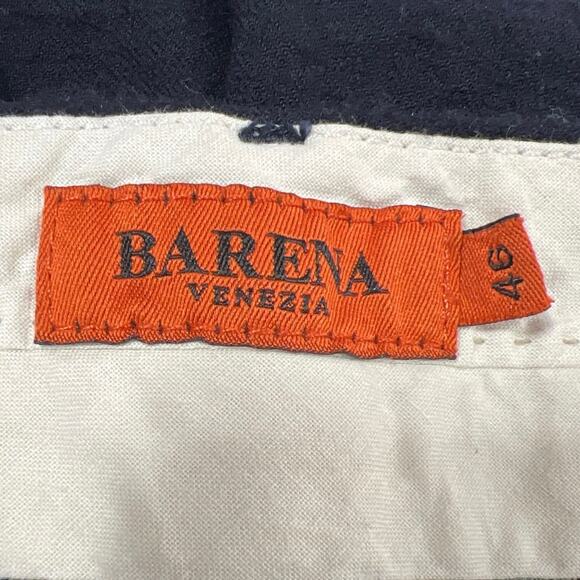 Barena Venezia Mens Black Twill Straight Leg Casual Business Career Pants Sz S - Picture 3 of 3